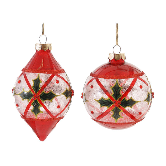 Glob decorativ Ishbel, rosu, 10 cm - SIMONA'S CHRISTMAS