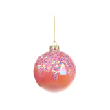 Glob decorativ Isla, roz/alb, 8 cm - SIMONA'S CHRISTMAS