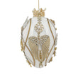 Glob decorativ Jewel Horton, crem/auriu, 18 cm, Editie Limitata - SIMONA'S CHRISTMAS