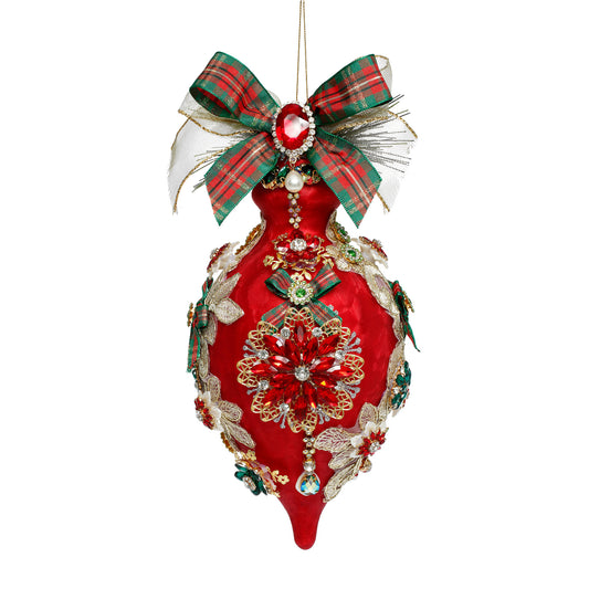 Glob decorativ Jewel Irving, rosu/auriu, 20 cm, Editie Limitata - SIMONA'S CHRISTMAS