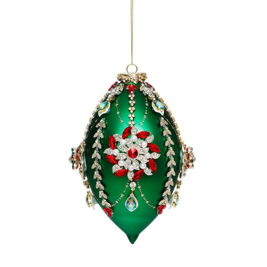 Glob decorativ Jewel Kenley, rosu/verde, 20 cm, Editie Limitata - SIMONA'S CHRISTMAS