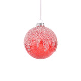 Glob decorativ Kaia, rosu/alb, 8 cm - SIMONA'S CHRISTMAS