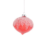 Glob decorativ Kaia, rosu/alb, 8 cm - SIMONA'S CHRISTMAS