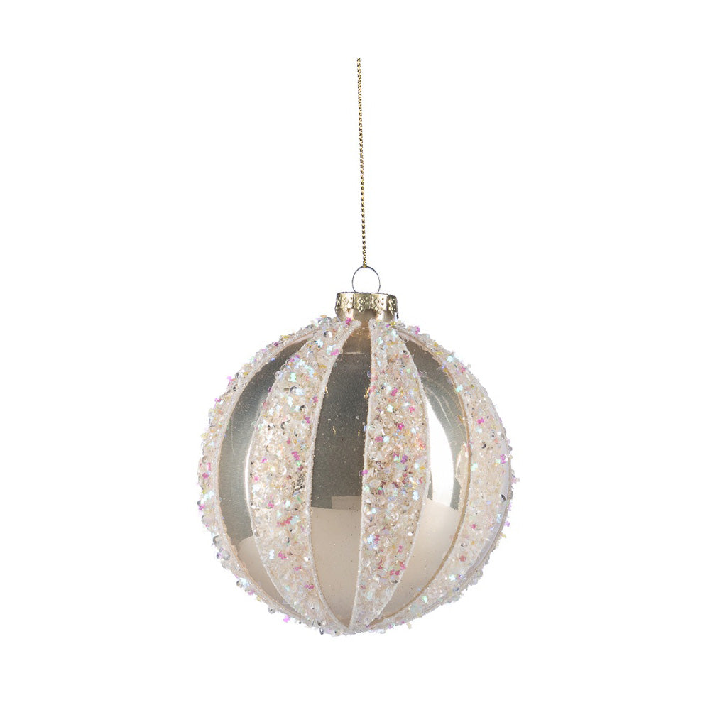 Glob decorativ Linley, crem, 10 cm - SIMONA'S CHRISTMAS