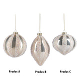 Glob decorativ Linley, crem, 10 cm - SIMONA'S CHRISTMAS