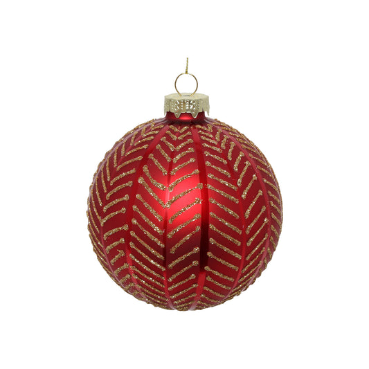 Glob decorativ Otila, rosu, 10 cm - SIMONA'S CHRISTMAS