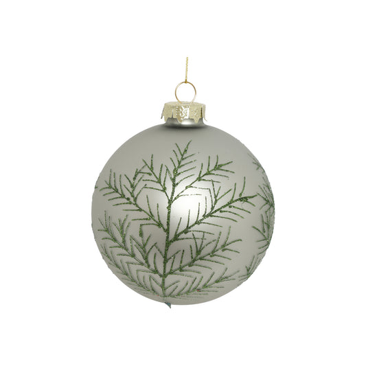 Glob decorativ Parker, gri/verde, 10 cm - SIMONA'S CHRISTMAS