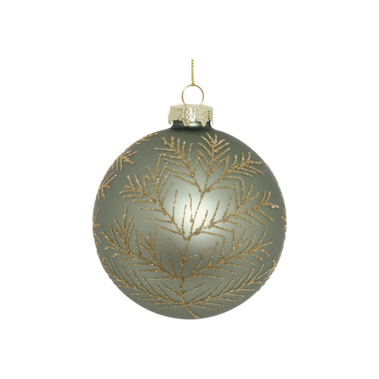 Glob decorativ Parker, verde/auriu, 10 cm - SIMONA'S CHRISTMAS