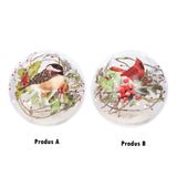 Glob decorativ Pasare cu led, rosu/verde, 15 cm - SIMONA'S CHRISTMAS