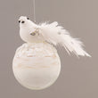 Glob decorativ Pasare Dazzle, alb, 13 cm - SIMONA'S CHRISTMAS