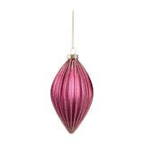 Glob decorativ Ribbed, roz/mov, 8 cm - SIMONA'S CHRISTMAS