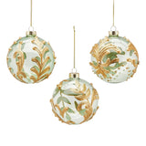 Glob decorativ Saverio, verde/auriu - 10 cm, SIMONA's Christmas