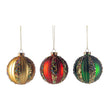 Glob decorativ Sawney, rosu/verde/auriu, 8 cm - SIMONA'S CHRISTMAS