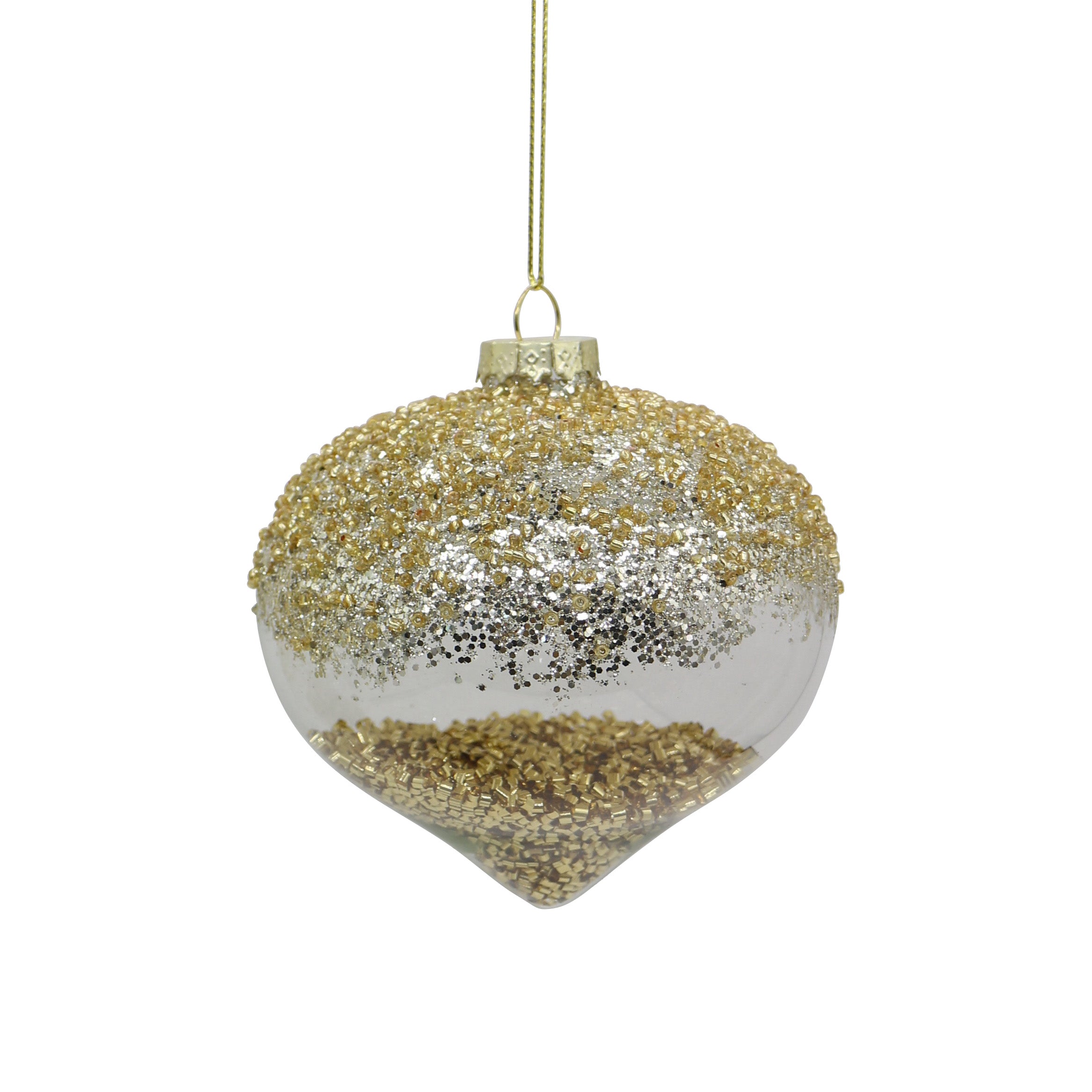 Glob decorativ Strela, auriu, 10 cm - SIMONA'S CHRISTMAS