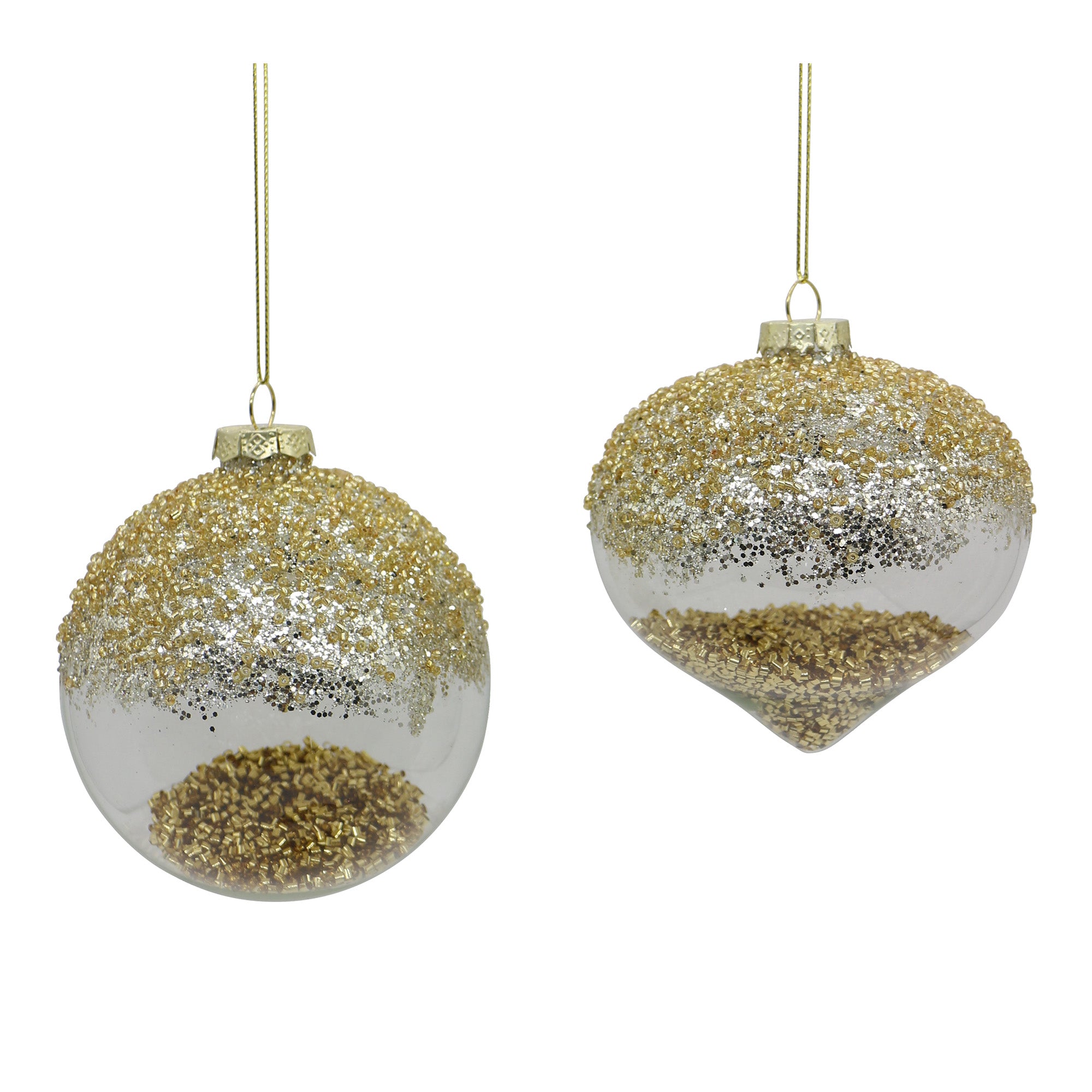 Glob decorativ Strela, auriu, 10 cm - SIMONA'S CHRISTMAS