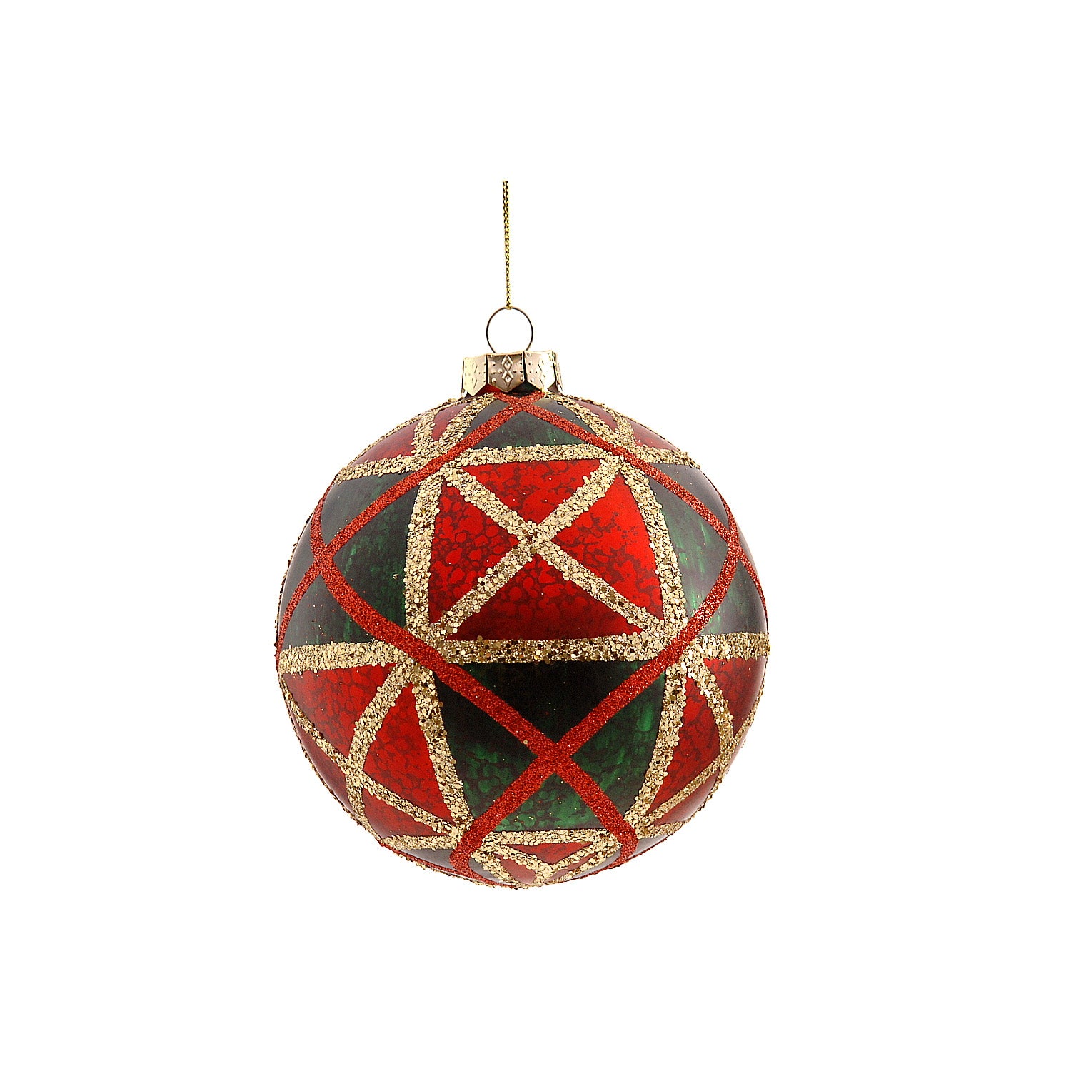 Glob decorativ Tartan Mackin, rosu/verde, 12 cm - SIMONA'S CHRISTMAS