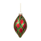 Glob decorativ Tartan, rosu/verde, 8 cm - SIMONA'S CHRISTMAS