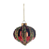 Glob decorativ Tasgall, rosu/auriu, 8 cm - SIMONA'S CHRISTMAS