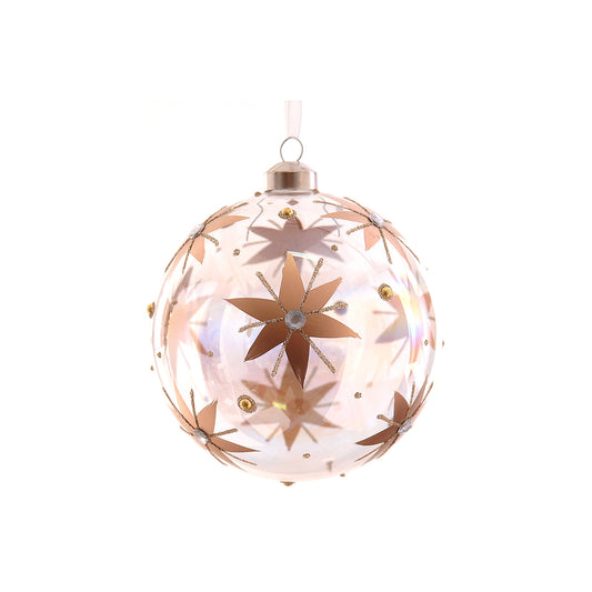 Glob decorativ Tearlach, transparent/auriu, 10 cm - SIMONA'S CHRISTMAS