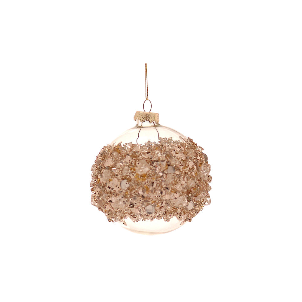 Glob decorativ Torcall, transparent/auriu, 10 cm - SIMONA'S CHRISTMAS