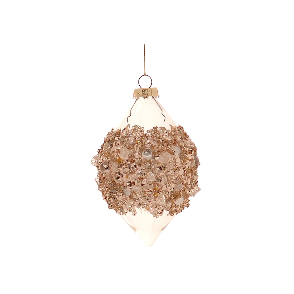 Glob decorativ Torcall, transparent/auriu, 10 cm - SIMONA'S CHRISTMAS