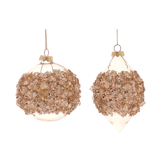 Glob decorativ Torcall, transparent/auriu, 10 cm - SIMONA'S CHRISTMAS