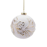 Glob din sticla Armelle, alb-auriu, 10 cm - SIMONA'S Christmas