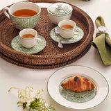 Set 2 cesti pentru cafea si farfurii, Intrigo - LA PORCELLANA BIANCA