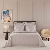 Lenjerie de pat 180x200, satin, 4 piese, Adagio Brume - YVES DELORME