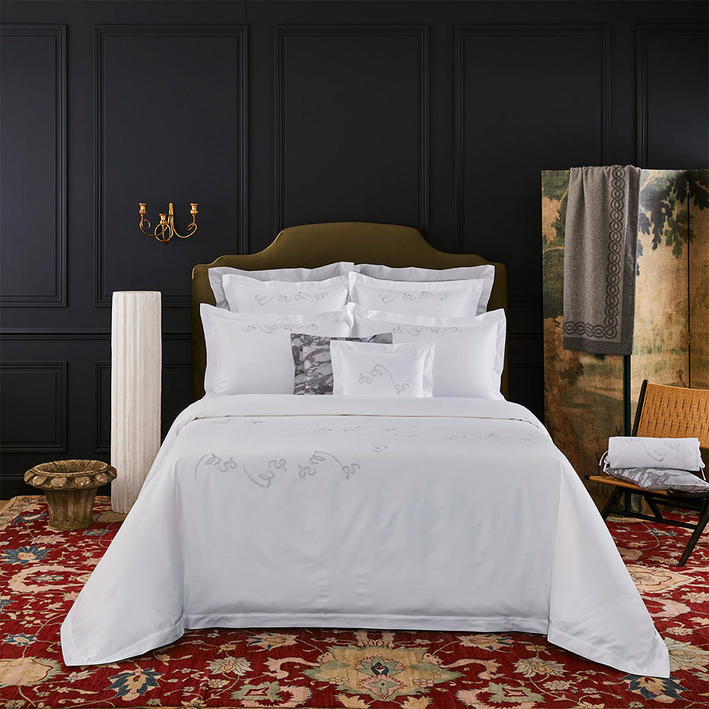 Cearceaf pentru pilota 260x240, satin, Ballet Blanc - YVES DELORME