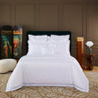 Lenjerie de pat 200x200, satin, 4 piese, Colisee Blanc - YVES DELORME