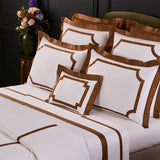 Cearceaf pentru saltea 240x220 cm, satin, Haussmann Camel - YVES DELORME