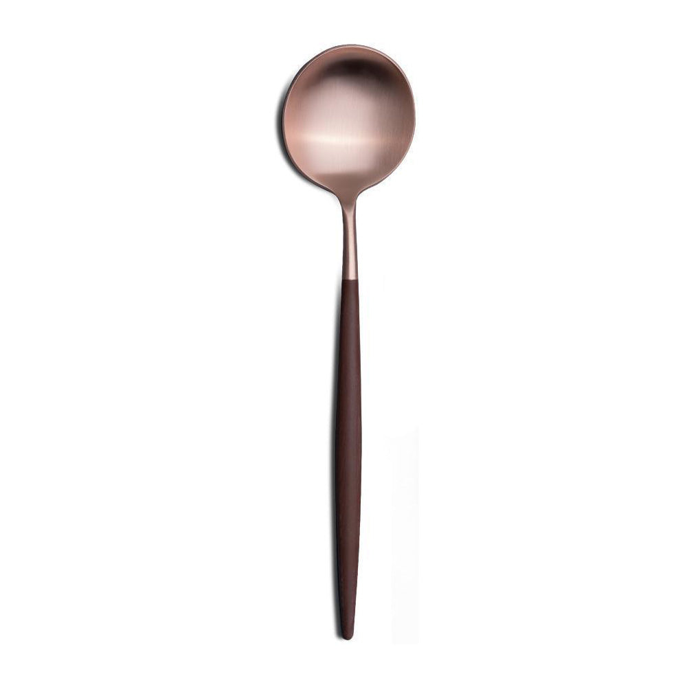 Lingura pentru servire, placata cu aur 18k, 26.5 cm, Goa Brown Rose Gold - CUTIPOL