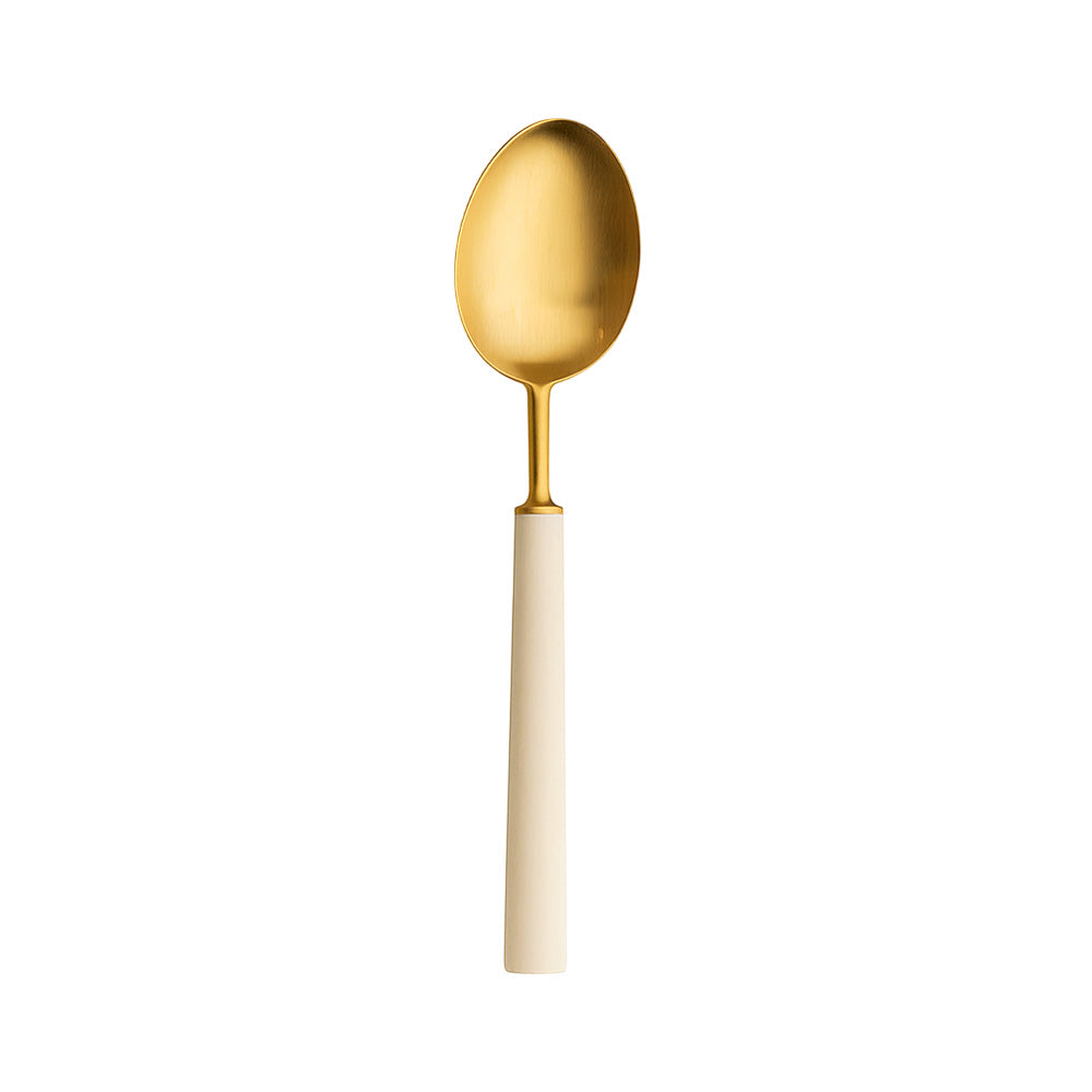Lingura pentru servire, otel inoxidabil, 25 cm, Ebony Ivory Gold - CUTIPOL