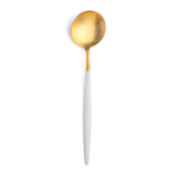 Lingura placata cu aur 24 k, 21 cm, Goa White Gold - CUTIPOL