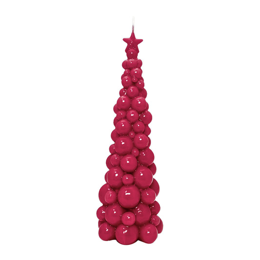 Lumanare decorativa brad Mosca, magenta, 30 cm - SIMONA'S COLLECTION