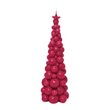 Lumanare decorativa brad Mosca, magenta, 30 cm - SIMONA'S COLLECTION