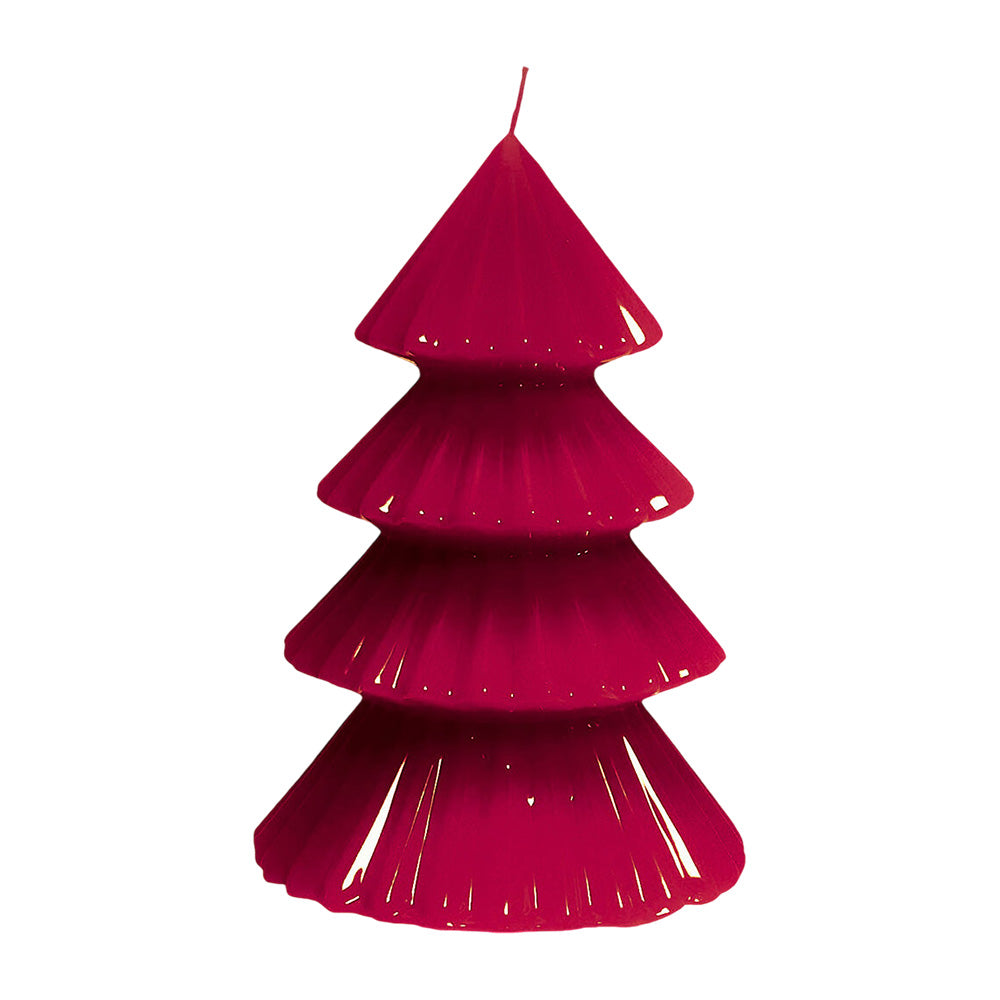 Lumanare decorativa brad Tokyo, magenta, 23 cm - SIMONA'S COLLECTION