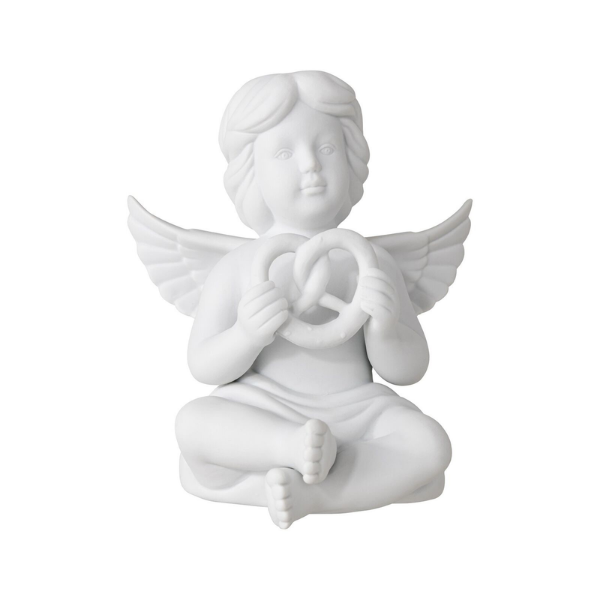 Figurina din portelan, inger cu pretzel, 13.5 cm, Angels - ROSENTHAL