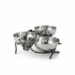 Vas pentru servire cu 3 compartimente, 24 cm, Black Orchid - Michael Aram