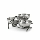 Vas pentru servire cu 3 compartimente, 24 cm, Black Orchid - Michael Aram