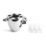 Set frapiera & 6 pahare pentru vodka, Orchid - Michael Aram