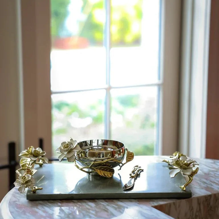 Set platou si cutit pentru servire branzeturi, 47x25 cm Gardenia - Michael Aram