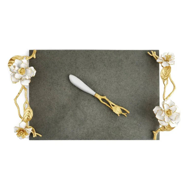 Set platou si cutit pentru servire branzeturi, 47x25 cm Gardenia - Michael Aram