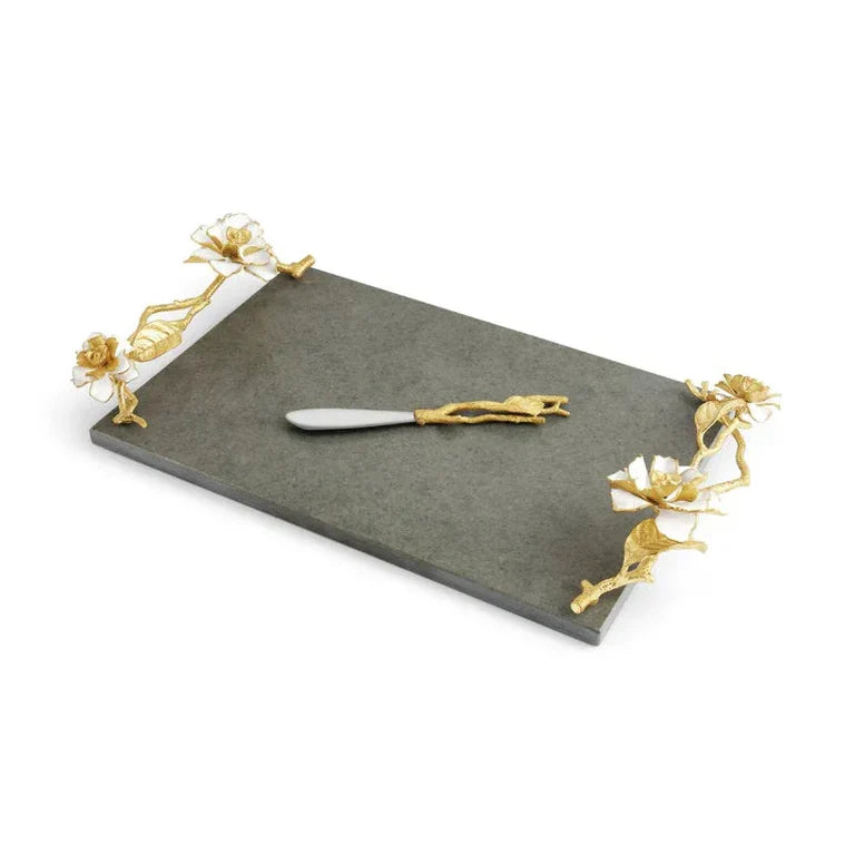 Set platou si cutit pentru servire branzeturi, 47x25 cm Gardenia - Michael Aram