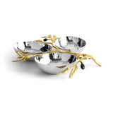 Vas pentru servire cu 3 compartimente, Olive Branch - Michael Aram