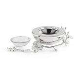 Set bol si lingura pentru caviar, 21 cm, Silver Orchid - Michael Aram