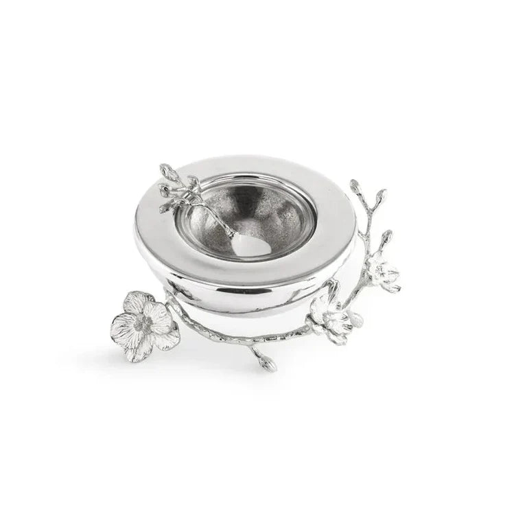 Set bol si lingura pentru caviar, 21 cm, Silver Orchid - Michael Aram