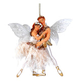 Ornament Cuplu Zane, auriu/alb, 14 cm - SIMONA'S Christmas