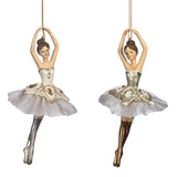 Ornament pentru brad, Balerina Chelsea, crem/auriu, 14 cm - SIMONA'S CHRISTMAS